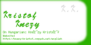 kristof knezy business card